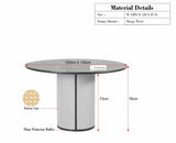 Boston Loop Solid Wood Round Four Seater Dining Set - Dining Set - Furniselan Grey Finish