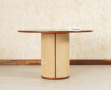 Boston Loop Solid Wood Round Six Seater Dining Set - Dining Set - Furniselan Brown Finish