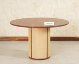 Boston Loop Solid Wood Round Six Seater Dining Set - Dining Set - Furniselan Brown Finish