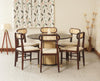 Boston Loop Solid Wood Round Six Seater Dining Set - Dining Set - FurniselanFurniselan