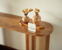 Boston Luma Wooden Entryway Console Table Natural Oak