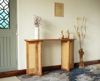 Boston Luma Wooden Entryway Console Table Natural Oak