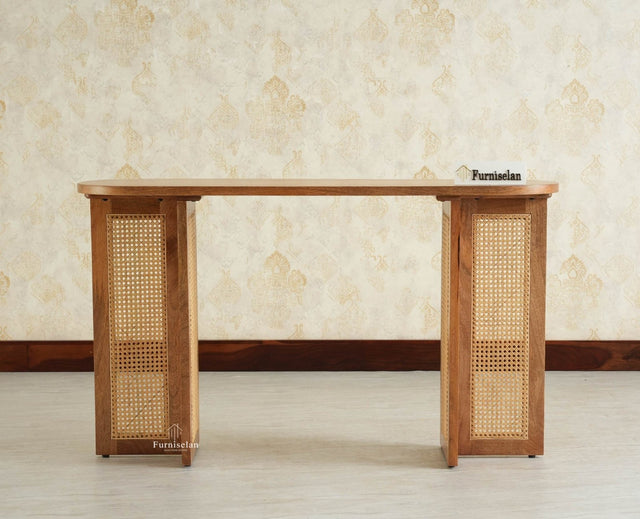 Boston Luma Wooden Entryway Console Table Natural Oak Finish