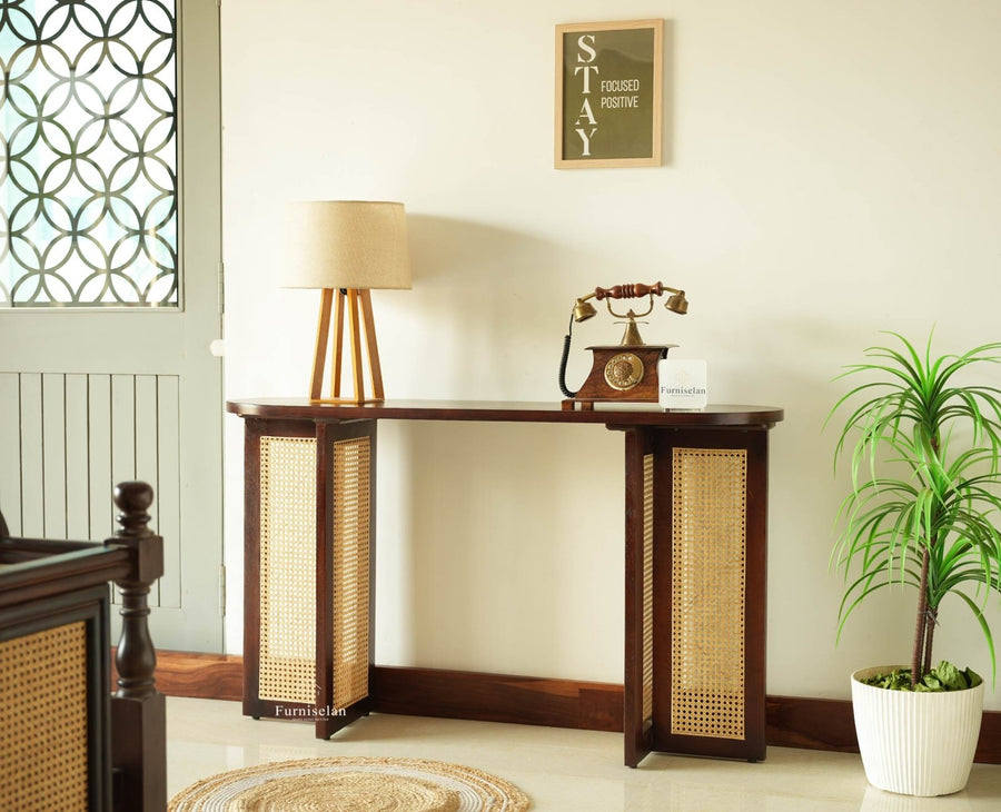 Boston Luma Wooden Entryway Console Table Grey Finish