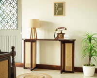 Boston Luma Wooden Entryway Console Table Grey Finish