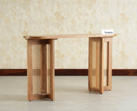 Boston Luma Wooden Entryway Console Table Natural Oak