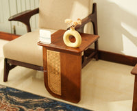 Boston Luma Wooden Multipurpose Side Table Set of Two Teak Finish