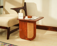 Boston Luma Wooden Multipurpose Side Table Set of Two Brown Finish