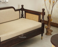 Boston Sheesham Wood Five Seater Sofa Set with Coffee Table Furniselan Grey Finish