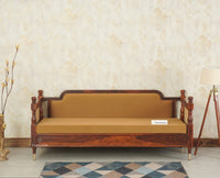 Boston Sheesham Wood Five Seater Sofa Set with Coffee Table Furniselan Brown Finish