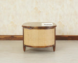 Boston Sheesham Wood Oval Coffee Table Furniselan Teak Finish