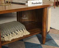 Boston Sheesham Wood Oval Coffee Table Furniselan