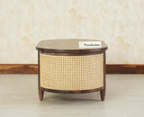 Boston Sheesham Wood Oval Coffee Table Furniselan Grey Finish