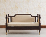 Boston Sheesham Wood Rattan Cane Two Seater Sofa - Three Seater Sofa - Furniselan Grey-Finish