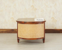 Boston Sheesham Wood Sofa Set Five Seater with Coffee Table Furniselan Brown Finish