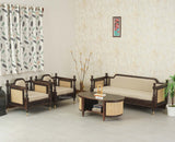 Boston Sheesham Wood Sofa Set Five Seater with Coffee Table