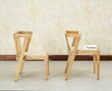 SmartFit Compact Solid Wood Rattan Cane Dining Set Two Seater - Dining Set - Furniselan Natural Finish