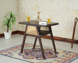 SmartFit Compact Solid Wood Rattan Cane Dining Set Two Seater - Dining Set - Furniselan Grey Finish