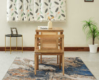 SmartFit Compact Solid Wood Rattan Cane Dining Set Two Seater - Dining Set - Furniselan Natural Finish