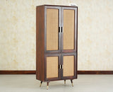 Boston Solid Mango Wood 4 Door Crockery Cabinet | Modern Kitchen Storage Unit Furniselan Grey Finish