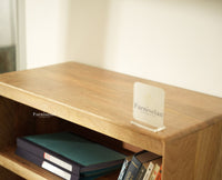 Boston Solid Wood Bookshelf for Office,Study Room, Livingroom Natural Finish