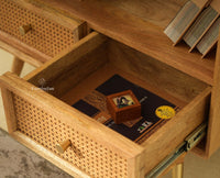 Boston Solid Wood Bookshelf for Office,Study Room, Livingroom Natural Finish