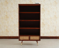 Boston Solid Wood Bookshelf for Office,Study Room, Livingroom Brown Finish