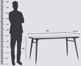 Boston Solid Wood Dining Table Six Seater-150cm Furniselan Grey Finish