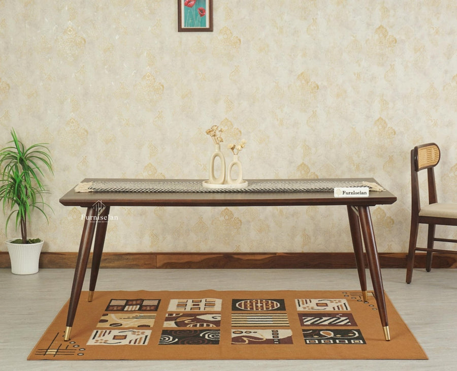 Boston Solid Wood Dining Table Six Seater-150cm Furniselan Grey Finish