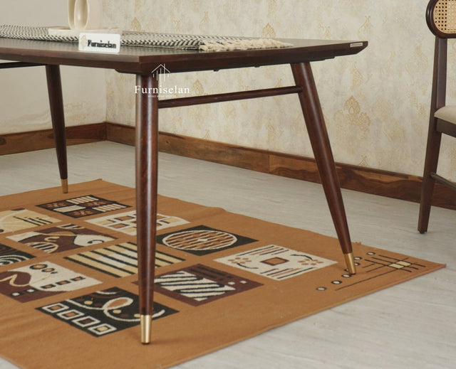 Boston Solid Wood Dining Table Six Seater-150cm Furniselan Grey Finish
