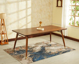 Boston Solid Wood Dining Table Six Seater-150cm Furniselan Teak Finish