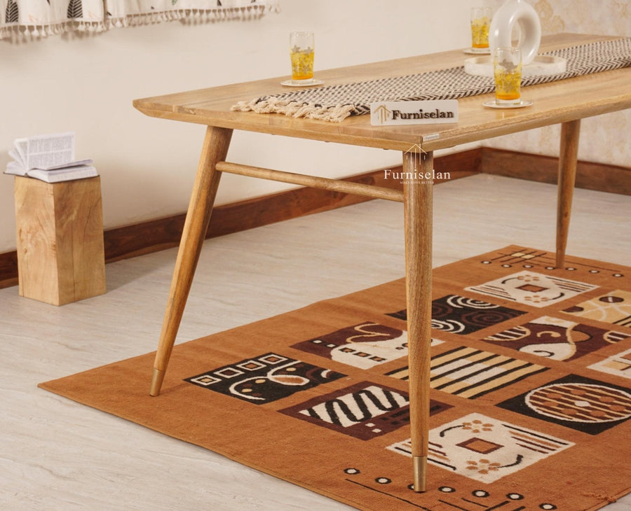 Boston Solid Wood Dining Table Six Seater-150cm Furniselan Natural Finish