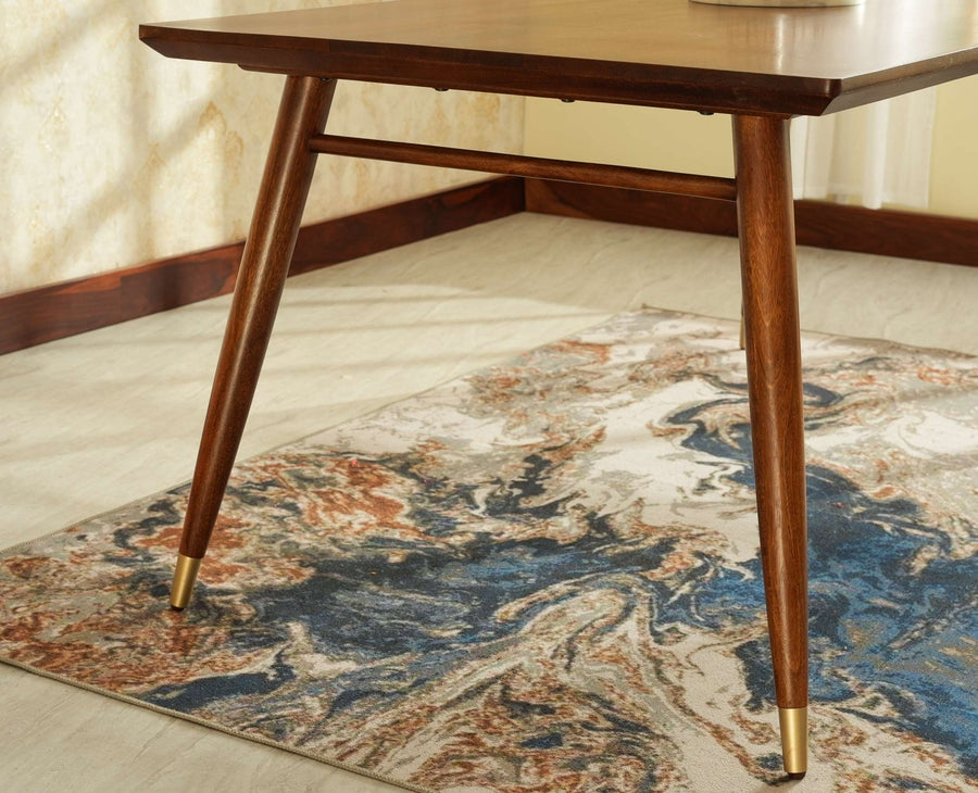 Boston Solid Wood Dining Table Six Seater-150cm Furniselan Teak Finish