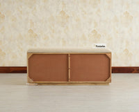 Boston Solid Wood Flip Door Shoe Storage Bench Natural Finish