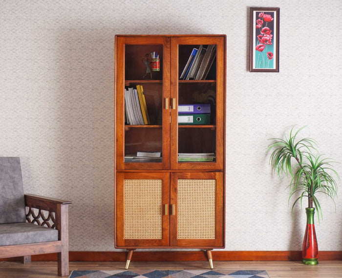 Boston Solid Wood Four Door Bookshelf - Bookshelf - Furniselan