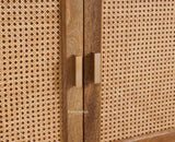 Boston Solid Wood Four Door Bookshelf - Bookshelf - Furniselan Natural Finish