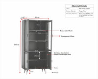 Boston Solid Wood Four Door Bookshelf - Bookshelf - Furniselan Natural Finish
