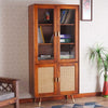 Boston Solid Wood Four Door Bookshelf - Bookshelf - Furniselan Brown-Finish