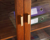 Boston Solid Wood Four Door Bookshelf - Bookshelf - Furniselan Brown-Finish