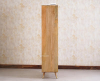 Boston Solid Wood Four Door Crockery Unit Kitchen Cabinet - Tv Cabinet - Furniselan Natural Finish