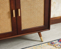 Boston Solid Wood Four Door Crockery Unit Kitchen Cabinet - Tv Cabinet - Furniselan Grey-Finish
