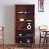 Boston Solid Wood Four Door Crockery Unit Kitchen Cabinet Furniselan Brown-Finish