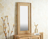 Boston Solid Wood Frame with Mirror Furniselan Natural Finish