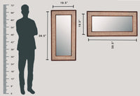 Boston Solid Wood Frame with Mirror Furniselan Grey-Finish