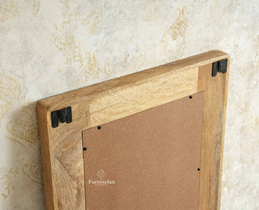 Boston Solid Wood Frame with Mirror Furniselan Natural Finish