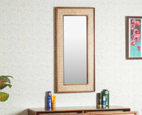 Boston Solid Wood Frame with Mirror Furniselan Brown-Finish