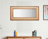 Boston Solid Wood Frame with Mirror Furniselan Brown-Finish
