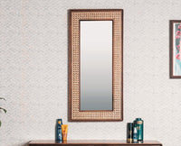 Boston Solid Wood Frame with Mirror Furniselan Grey-Finish