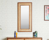 Boston Solid Wood Frame with Mirror Furniselan Brown-Finish