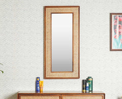 Boston Solid Wood Frame with Mirror Furniselan Brown-Finish